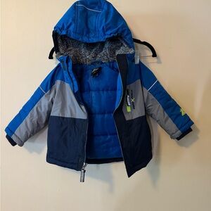 ZeroXposur Blue and Gray Hooded Jacket 2T